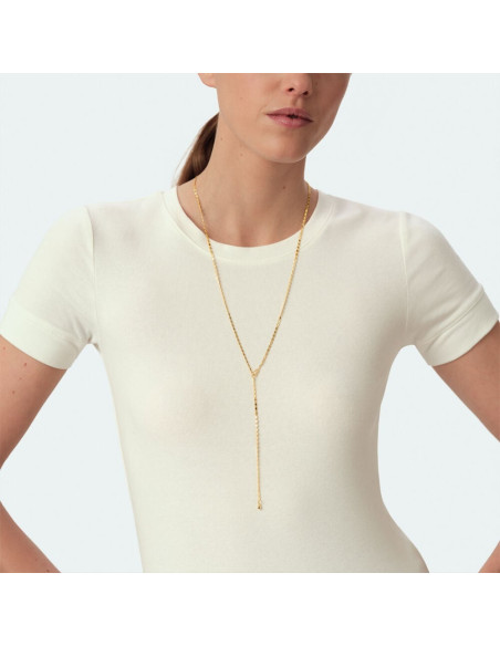 Collier  Forme Y Jussieu De Agatha En Laiton Doré