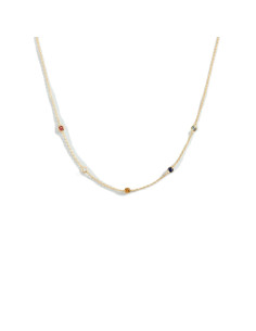 Collier Ras Du Cou Multicolore Brillant De Agatha En Argent Doré