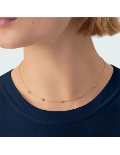 Collier Ras Du Cou Multicolore Brillant De Agatha En Argent Doré 2