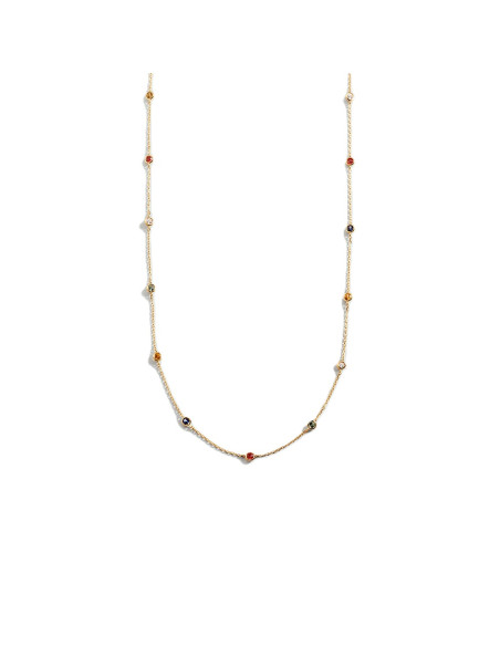 Sautoir Multicolore Brillant De Agatha En Argent Doré