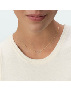 Collier Ras Du Cou Odéon De Agatha En Argent Doré Avec Ses Oxydes 2