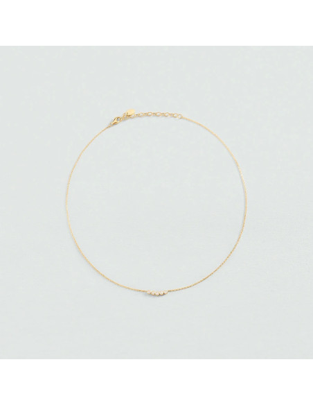 Collier Ras Du Cou Odéon De Agatha En Argent Doré Avec Ses Oxydes