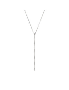 Collier Forme Y Jussieu De Agatha En Laiton Argenté