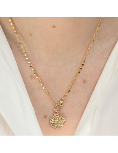 Collier Silice De Saunier En Plaqué Or