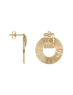 Boucles D'oreilles Tesselle De Saunier En Plaqué Or