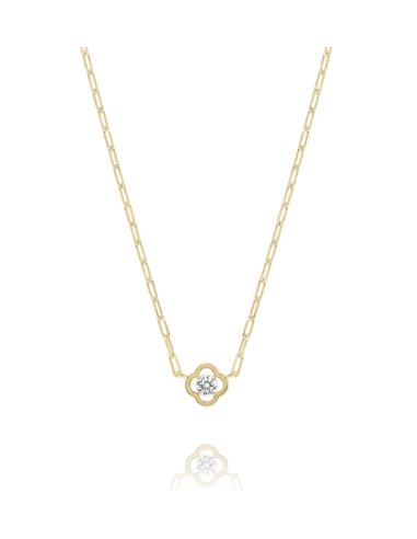 Collier Solitaire En Plaqué Or Charles Garnier Collection Légende