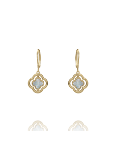 Boucles D'oreilles Réversible En Plaqué Or Et Nacre Charles Garnier