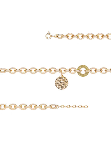Bracelet Matelassage Plaqué Or De SAUNIER 70476760109