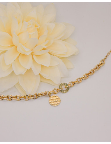 Bracelet Matelassage Plaqué Or De SAUNIER