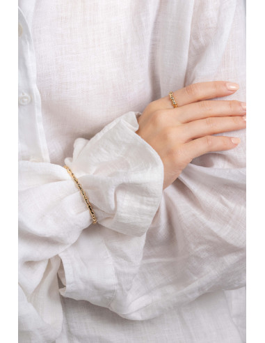 Bracelet Jonc Bandana Plqué Or SAUNIER 70469410100