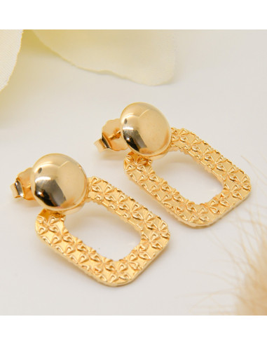Boucles D'Oreilles Smock Plaqué Or Saunier 70469320100