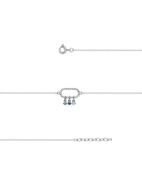 Bracelet Ourlet Multicolore Argent SAUNIER 70469481102