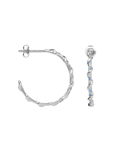 Créoles Ourlet Oxydes Bleus Argent SAUNIER 70469501102