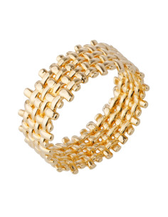 Bague Tissage Plaqué Or SAUNIER 70469330100
