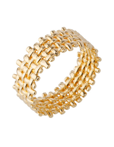Bague Tissage Plaqué Or SAUNIER 70469330100