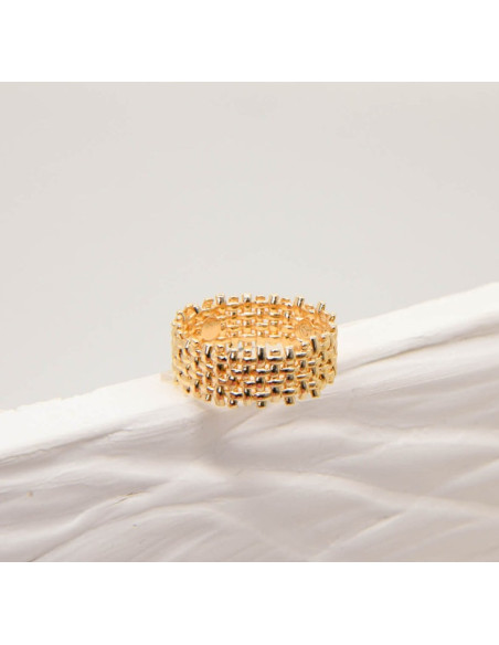 Bague Tissage Plaqué Or SAUNIER 70469330100