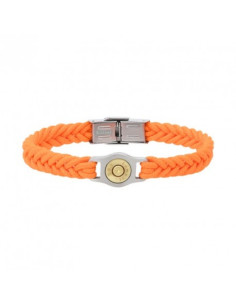 Bracelet Douille Tressé Orange Collection Bang Bang De Elden