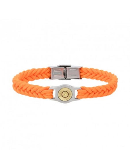 Bracelet Douille Tressé Orange Collection Bang Bang De Elden