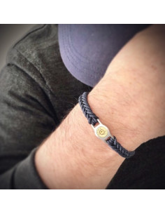 Bracelet Douille Tressé Bleu Marine Collection Bang Bang De Elden 2