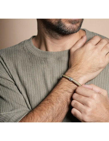 Bracelet Amaro Brun En Acier De Jourdan