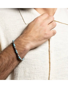 Bracelet Azor De Jourdan En Jaspe, Turquoise Et Hématite 2