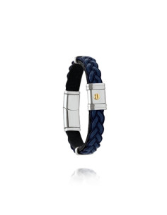 Bracelet Trenza De Jourdan Noir Et Bleu