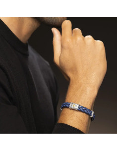 Bracelet Trenza De Jourdan Noir Et Bleu 2