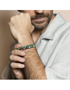 Bracelet Livio De Jourdan En Acier Et Turquoise Africaine 2