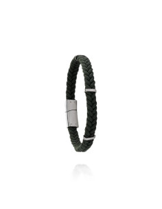 Bracelet Loan De Jourdan En Acier Et Cordelette Verte