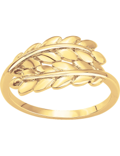 Bague Forme Feuilles En Plaqué Or