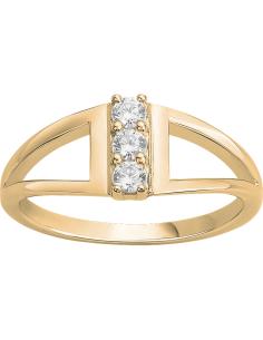 Bague Trilogie Géométrique En Plaqué Or