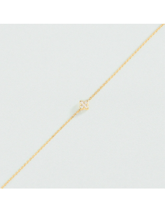 Bracelet Souple Beloved De AGATHA En Plaqué Or Et Oxydes