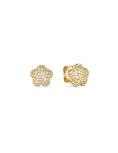 Puces Forme Fleur Bombée De Nomination En Argent Doré Collection LifePoetry
