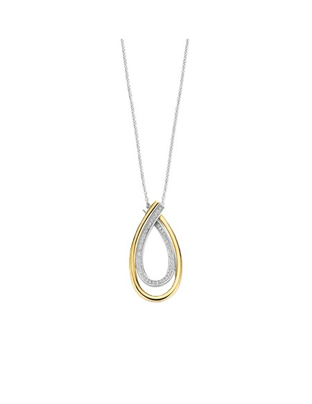 Collier Forme Goutte En Argent Et Plaqué Or De Ti Sento