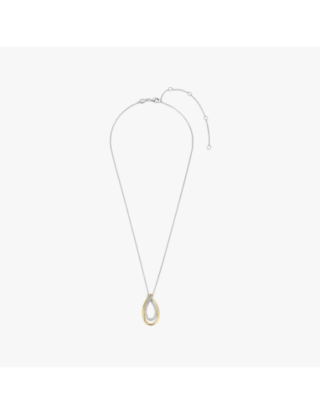 Collier Forme Goutte En Argent Et Plaqué Or De Ti Sento