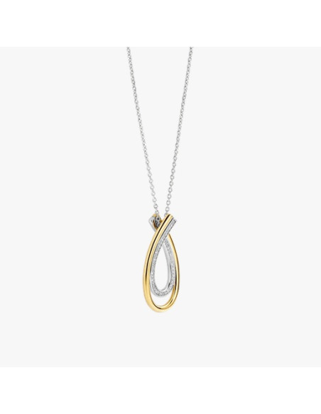 Collier Forme Goutte En Argent Et Plaqué Or De Ti Sento