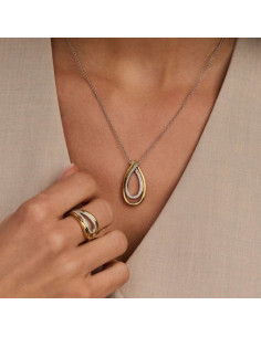 Collier Forme Goutte En Argent Et Plaqué Or De Ti Sento 2