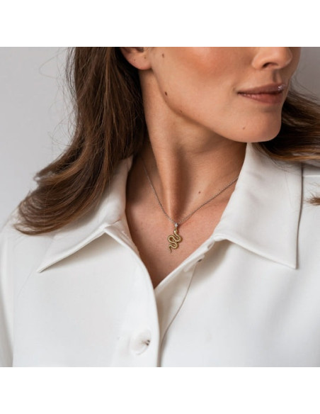 Collier Serpent De Ti Sento En Argent Et Plaqué or