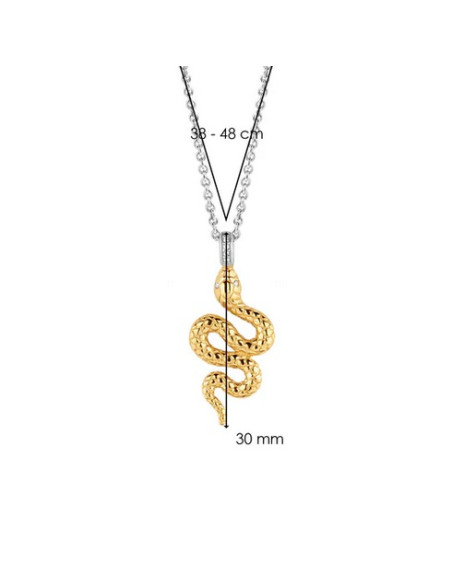 Collier Serpent De Ti Sento En Argent Et Plaqué or