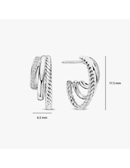 Boucles D'oreilles Trijonc En Argent De Ti Sento