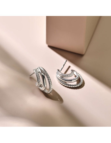 Boucles D'oreilles Trijonc En Argent De Ti Sento