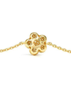 Bracelet Souple LifePoetry De Nomination Motif Fleur Bombée En Argent Doré 2