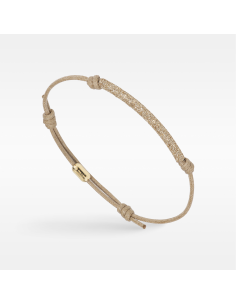 Bracelet Cordon Pesavento Jaune Polvere Doré