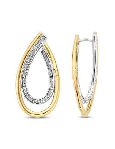 Boucles D'oreilles  Organic De Ti Sento En Argent Et Plaqué Or