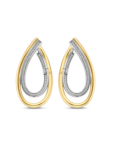 Boucles D'oreilles  Organic De Ti Sento En Argent Et Plaqué Or