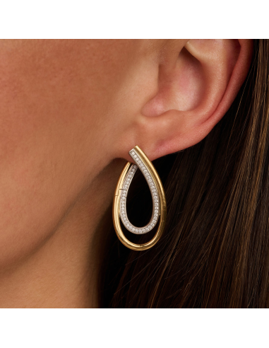 Boucles D'oreilles  Organic De Ti Sento En Argent Et Plaqué Or