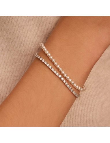 Bracelet Ti Sento En Argent Et Perles
