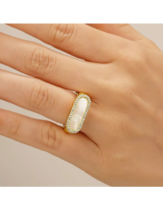 Bague CHARLES GARNIER en Argent Doré ,oxyde de zirconium... 2