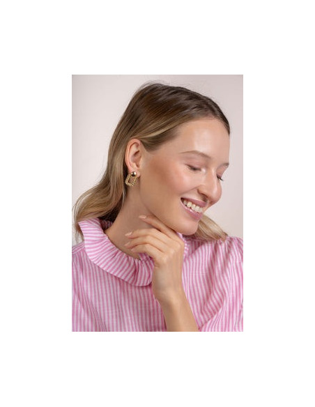 Boucles D'Oreilles Smock Plaqué Or Saunier