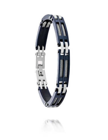 Bracelet Acier Priam Bleu De Jourdan
